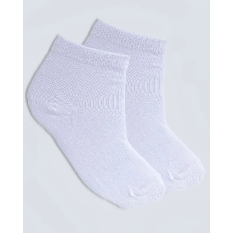 Kit 2 Pares de Meia Infantil Soquete Brancas 22 A 25