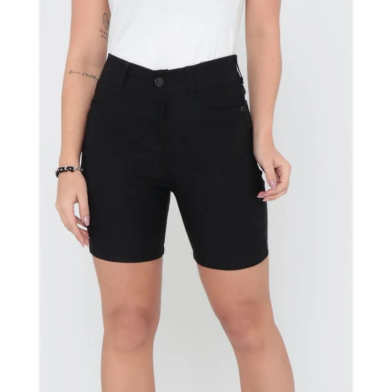 Bermuda Bengaline Feminina Preta 42