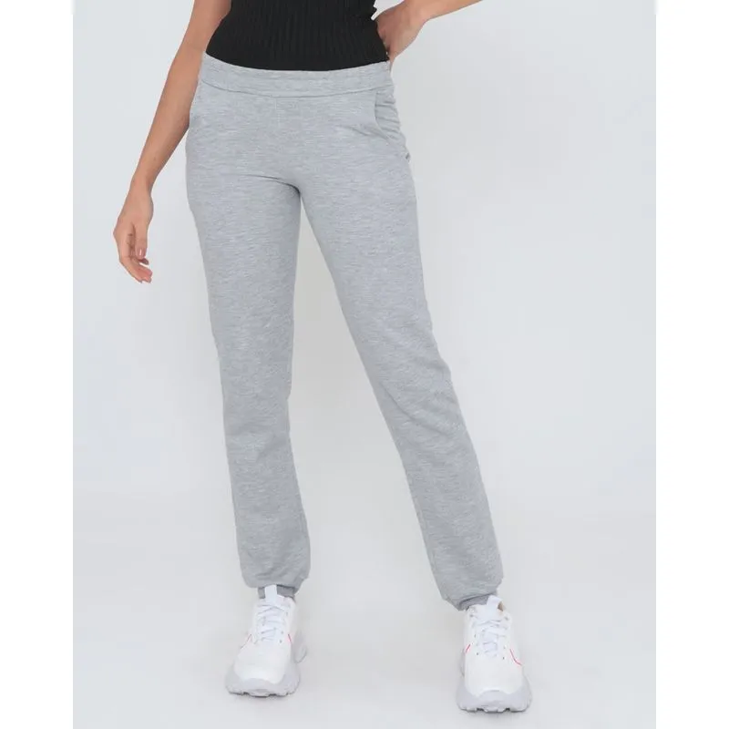 Calça de Moletom Feminina Básica Jogger Cinza Claro G