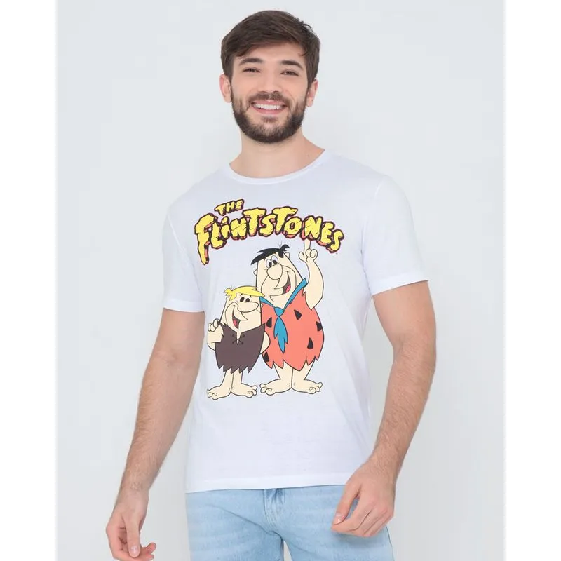 Camiseta Estampa Flintstones Warner Branca GG