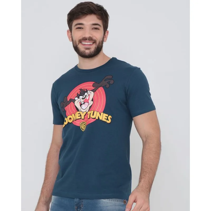 Camiseta Taz Looney Tunes Azul Marinho G