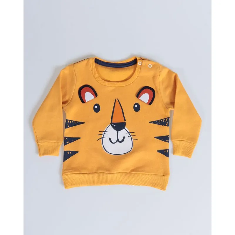 Blusão Moletom Bebê Tigre Mostarda G
