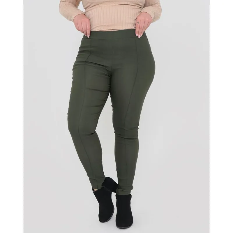 Calça Feminina Plus Size Bengaline Verde Escuro G2