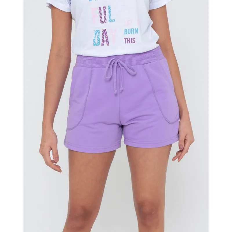 Short Feminino de Moletinho Lilás G