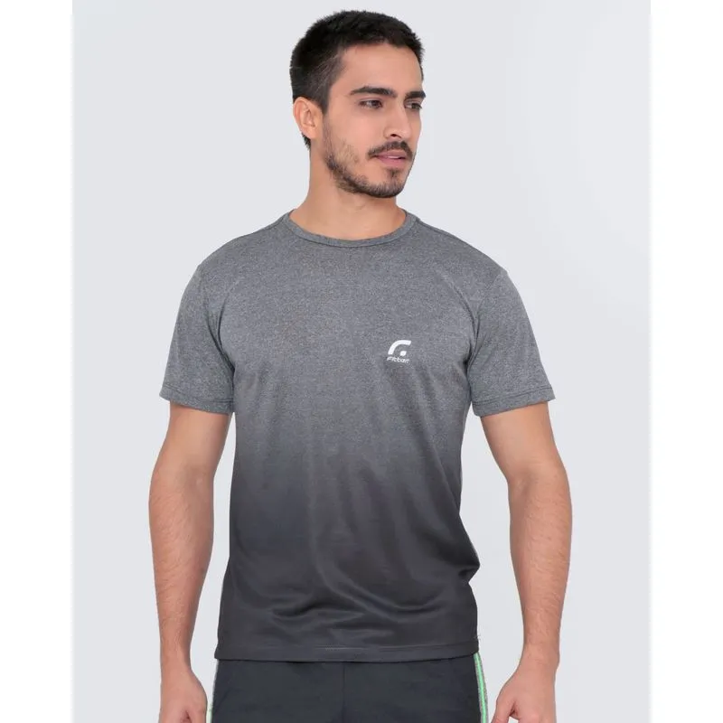 Camiseta Esportiva Degradê Mescla Cinza GG