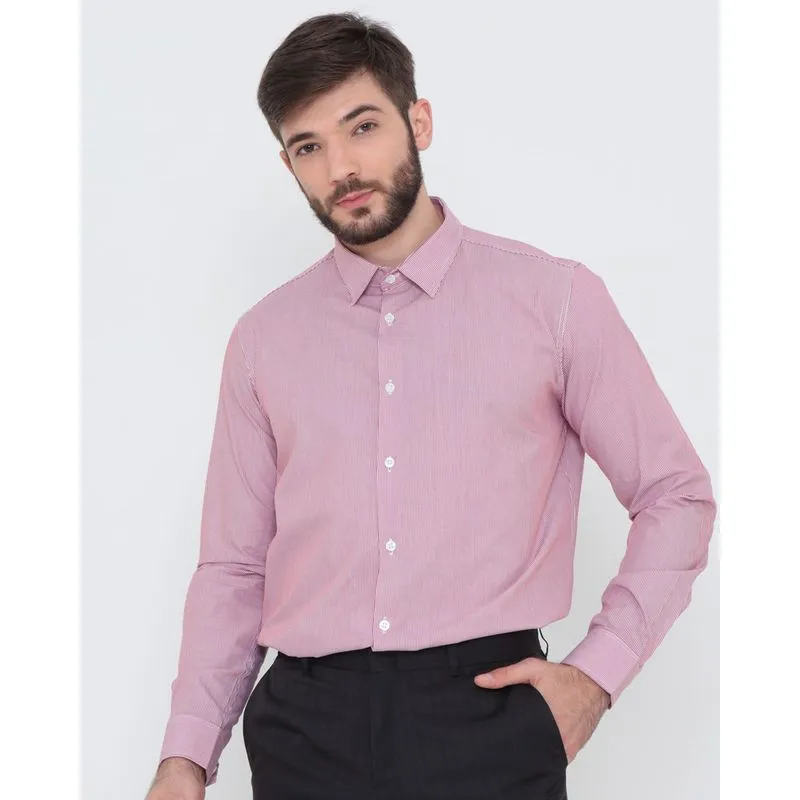 Camisa Masculina Manga Longa Listrada Vermelha 4