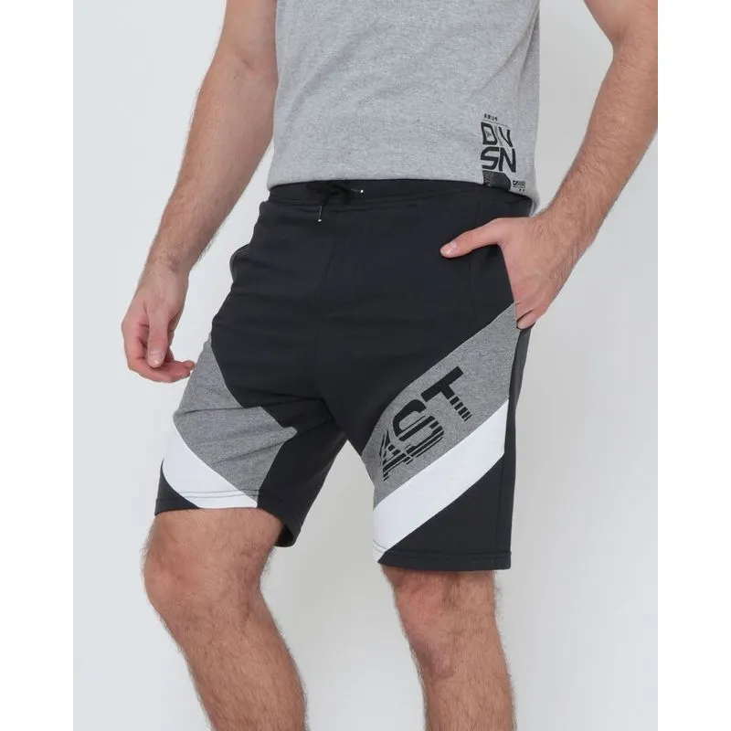 Bermuda Masculina Moletinho Recorte Preta P