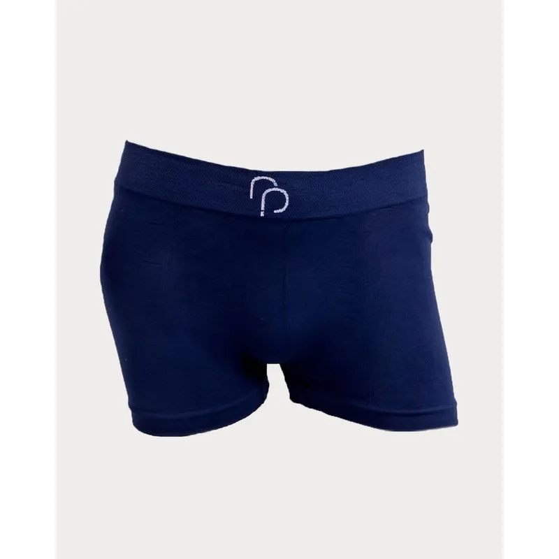 Cueca Masculina Boxer Lisa Sem Costura Azul Marinho GG