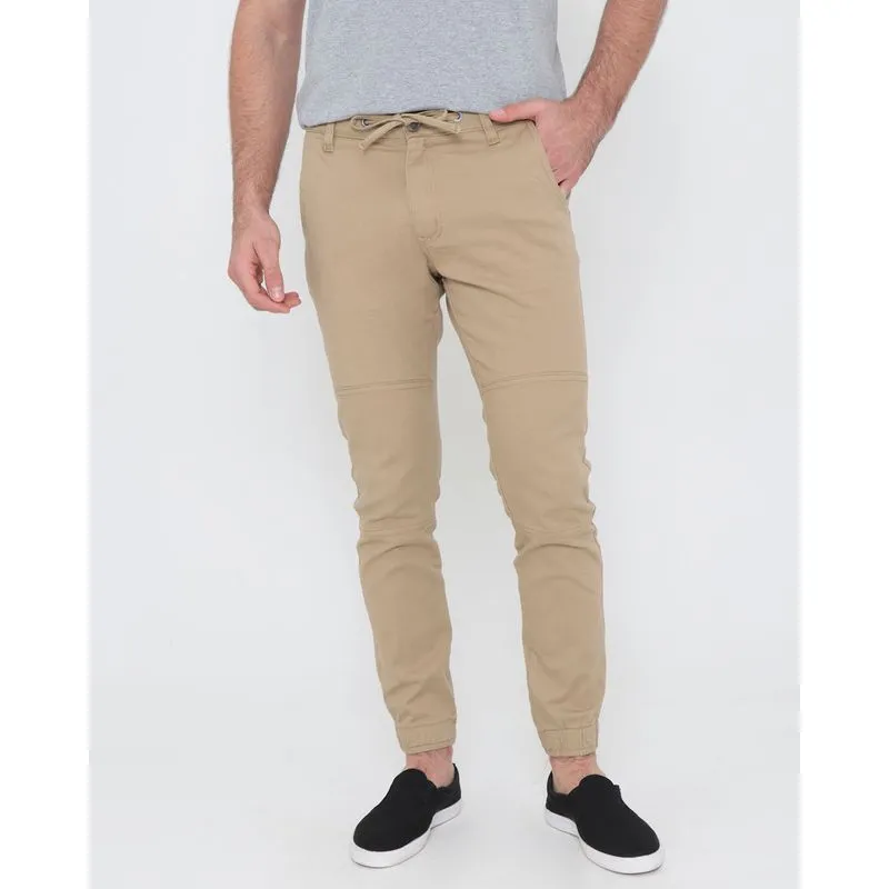 Calça Sarja Masculina Jogger Bege 36