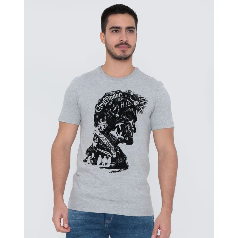 Camiseta Estampa Harry Potter Warner Cinza M