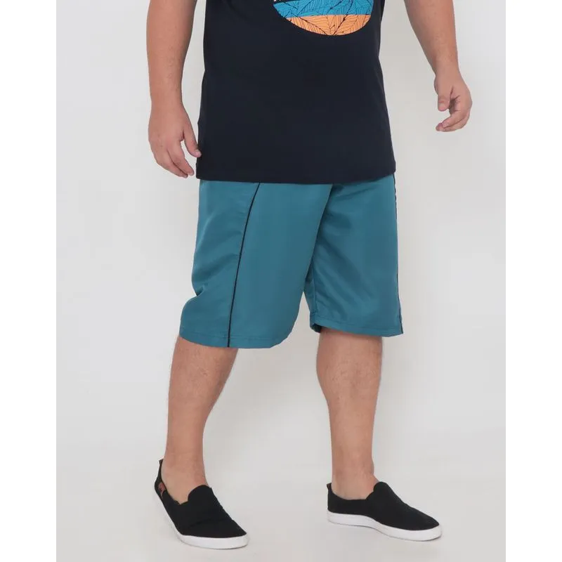 Bermuda Masculina Plus Size Viés Verde G2