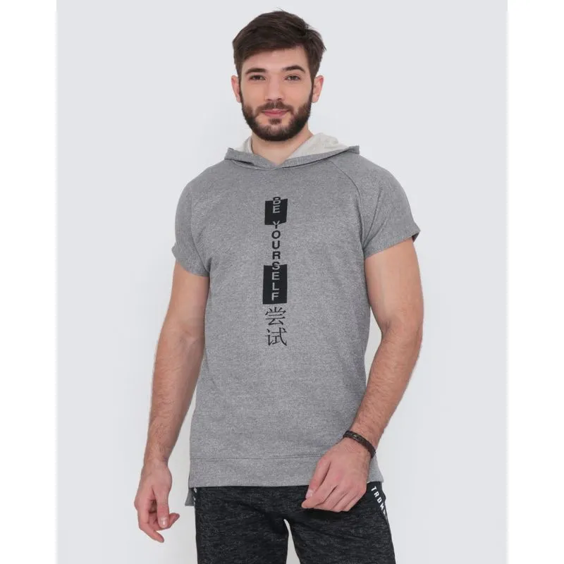 Camiseta Moletinho Masculina Capuz Urban Cinza Claro P