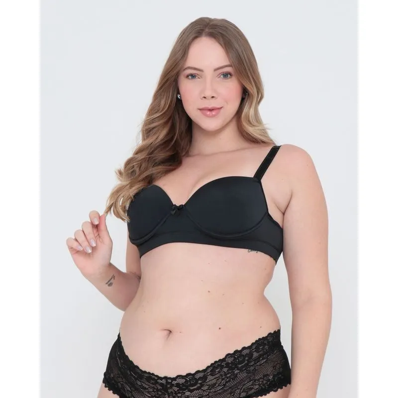Sutiã Plus Size Base Avulso Liso Preto 50