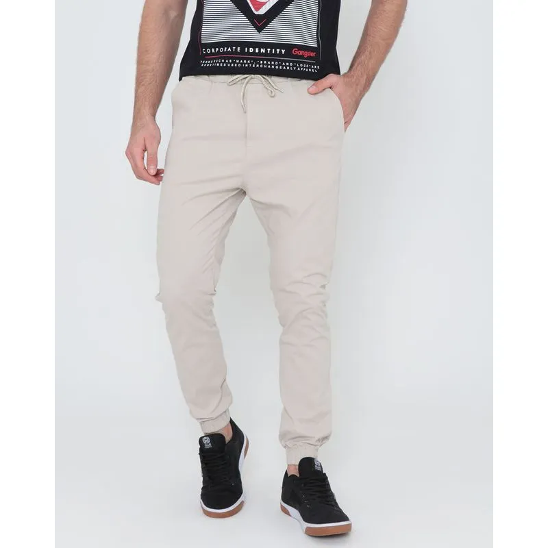 Calça Sarja Masculina Jogger Básica Branca G