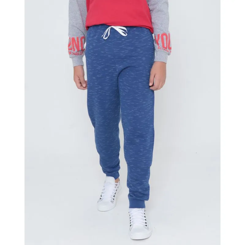Calça Moletom Juvenil Jet Básica Azul 16