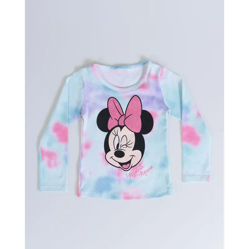 Blusa Bebê Minnie Mouse Disney Tie Dye Verde 1