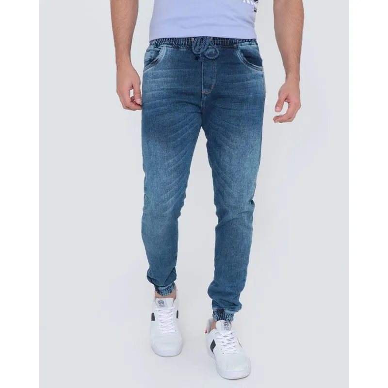 Calça Jeans Masculina Jogger Azul 36