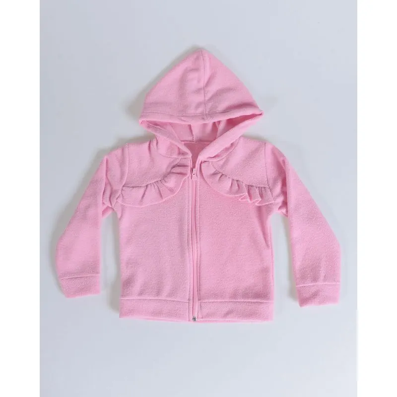 Casaco Bebê Fleece Rosa Claro 3