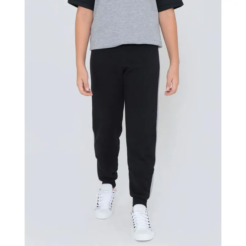 Calça Moletom Juvenil Elástico Preta 14