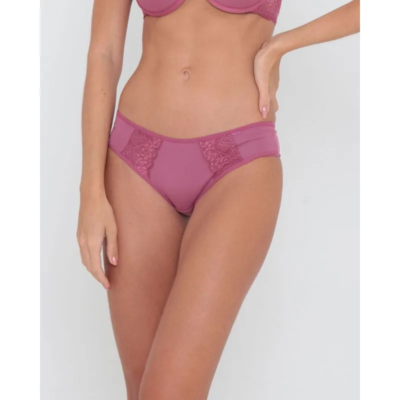 Calcinha Biquíni Avulsa Detalhe Renda Rosa GG