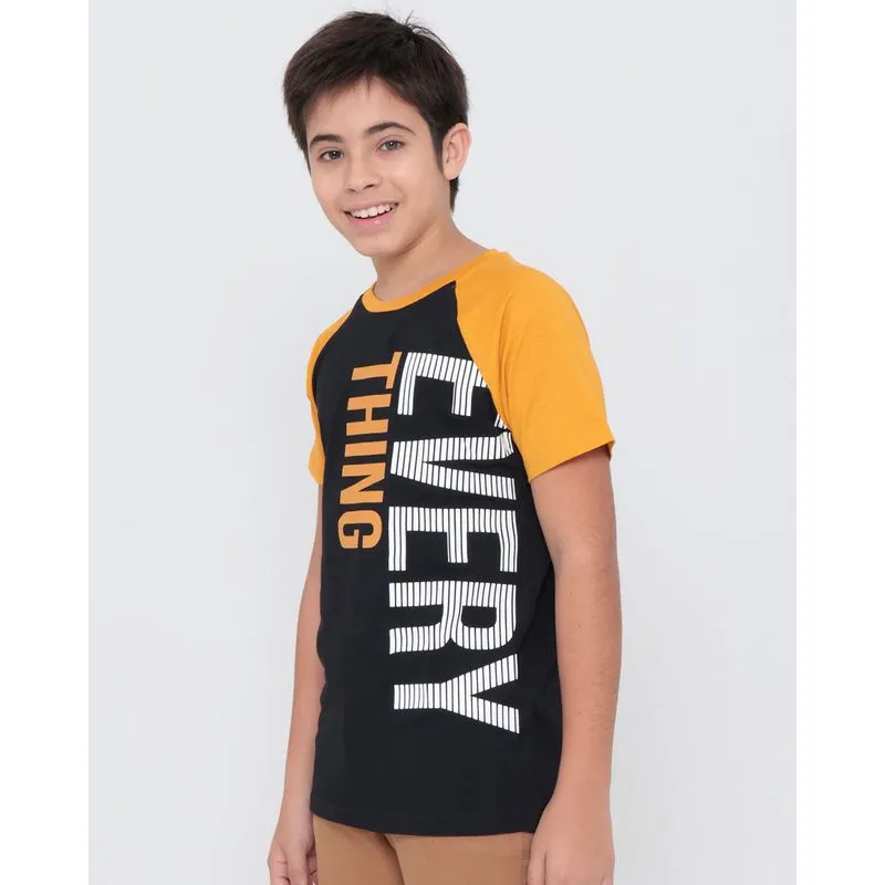Camiseta Juvenil Estampa Frontal Preta 14