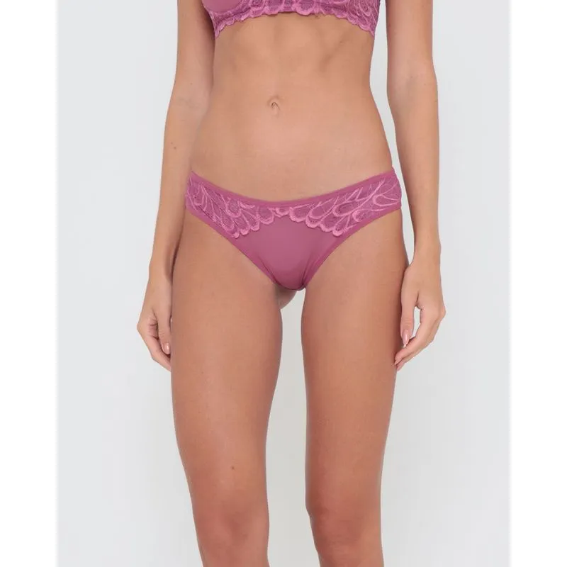 Calcinha Biquíni Avulsa Renda Rosa Escuro G