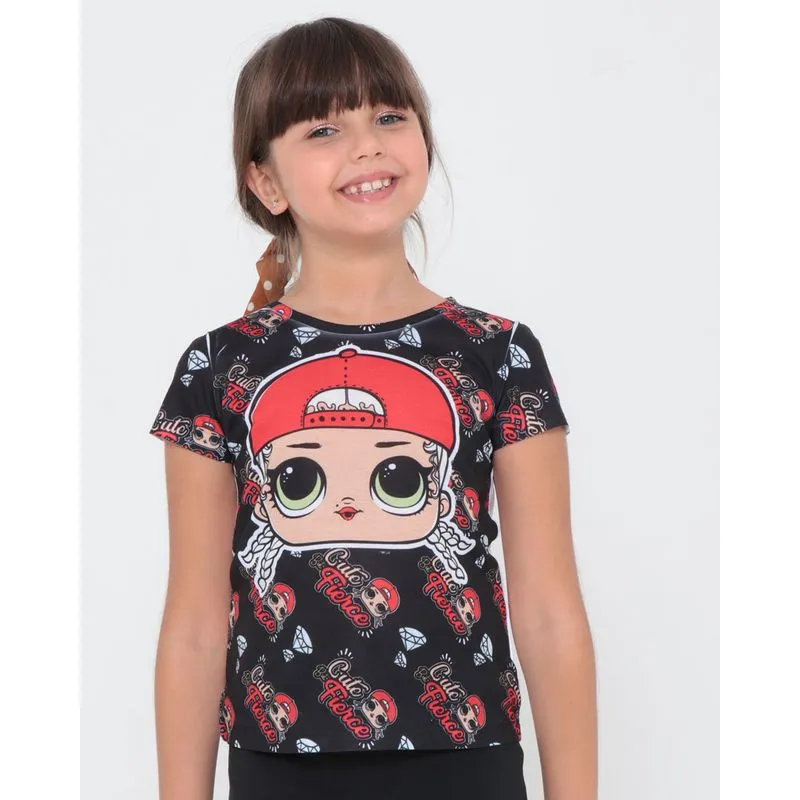 Blusa Infantil Boneca LOL Preta 4