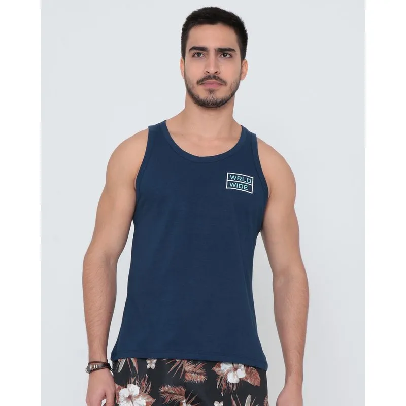 Regata Masculina Estampada Urban Azul Marinho M