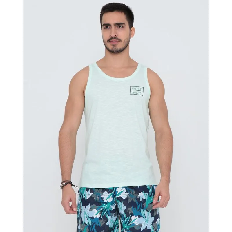 Regata Masculina Estampada Urban Verde Claro G