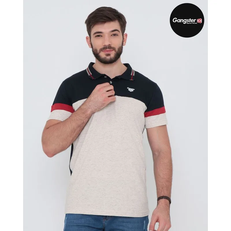 Polo Masculina Recorte Gangster Azul Marinho G