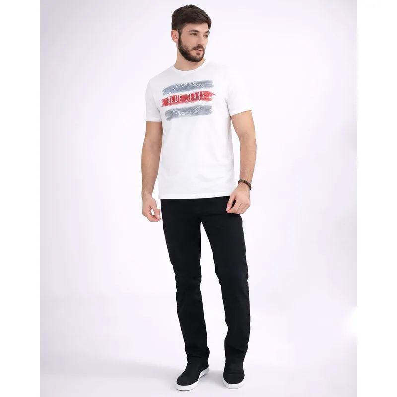 Calça Sarja Masculina Alfaiataria Reta Preta 48