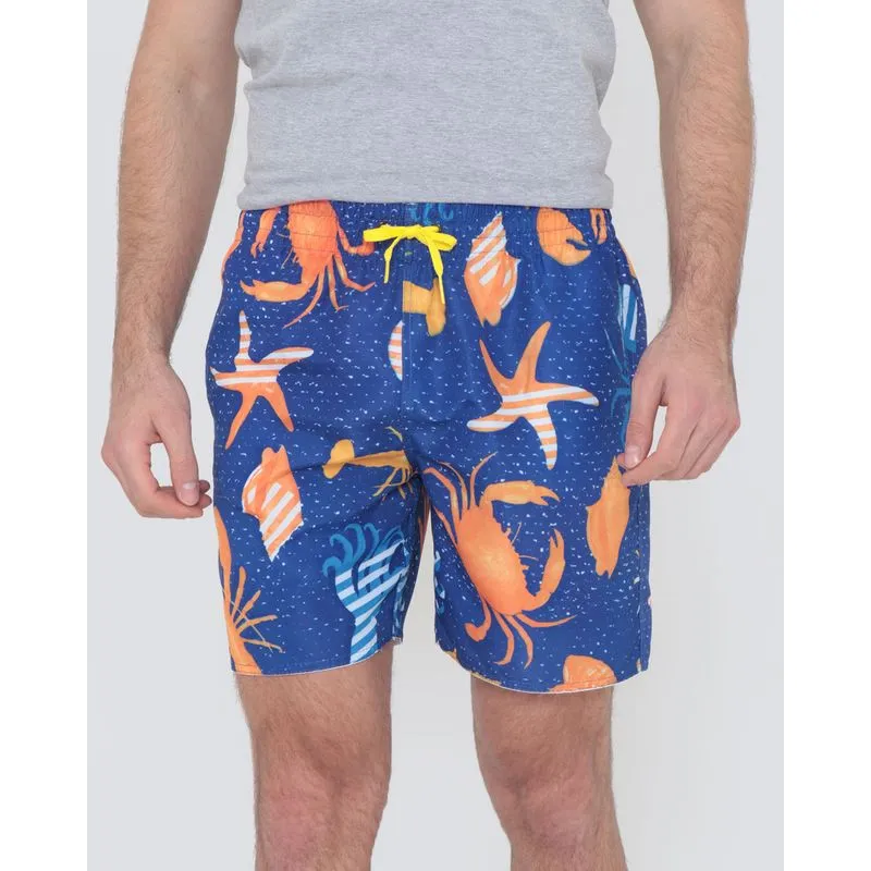 Bermuda Surf Masculina Estampa Mar Azul Escuro G