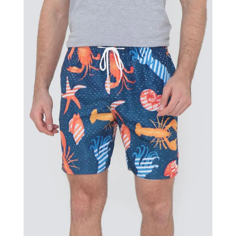 Bermuda Surf Masculina Estampa Mar Azul Marinho G
