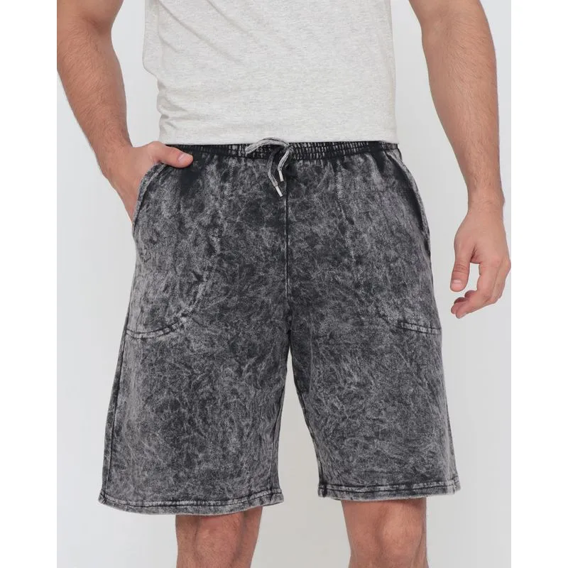 Bermuda Moletom Masculina Cordão Mescla Cinza M