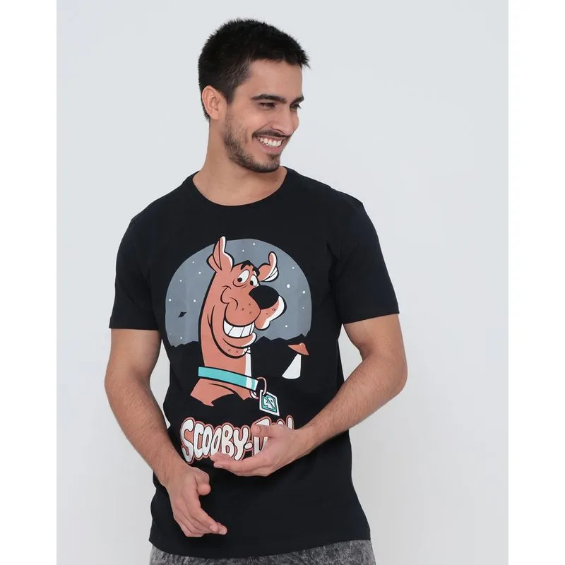 Camiseta Estampa Scooby Doo Warner Preta GG