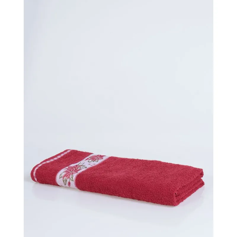 Toalha de Banho Luna Jacquard Vermelha UN