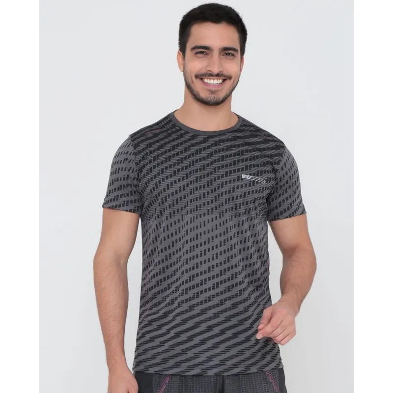 Camiseta Esportiva Estampa Local Training Cinza Escuro P