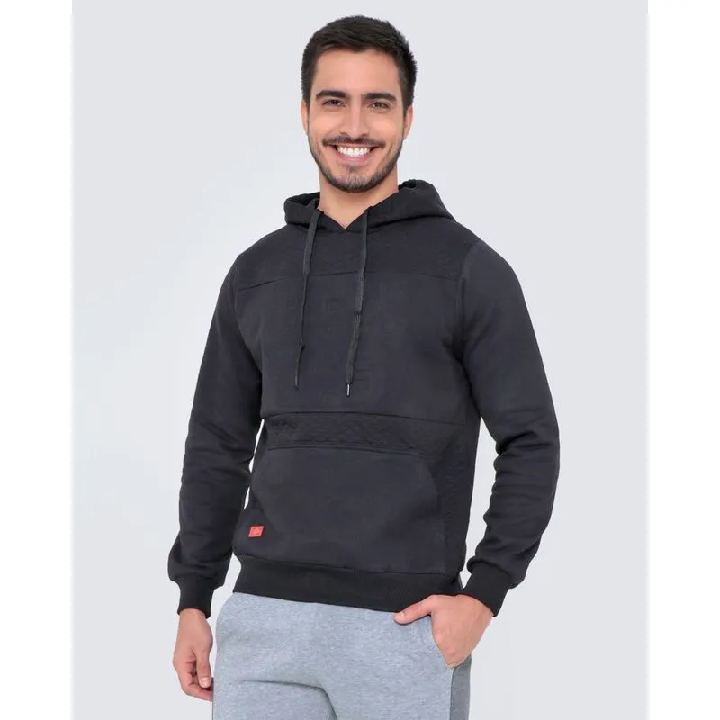 Blusão Moletom Masculino Estampa Auto Relevo Preto P