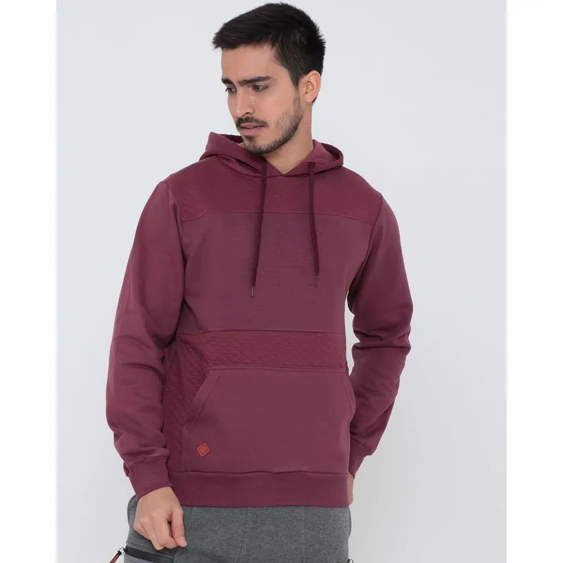 Blusão Moletom Masculino Estampa Auto Relevo Vinho P