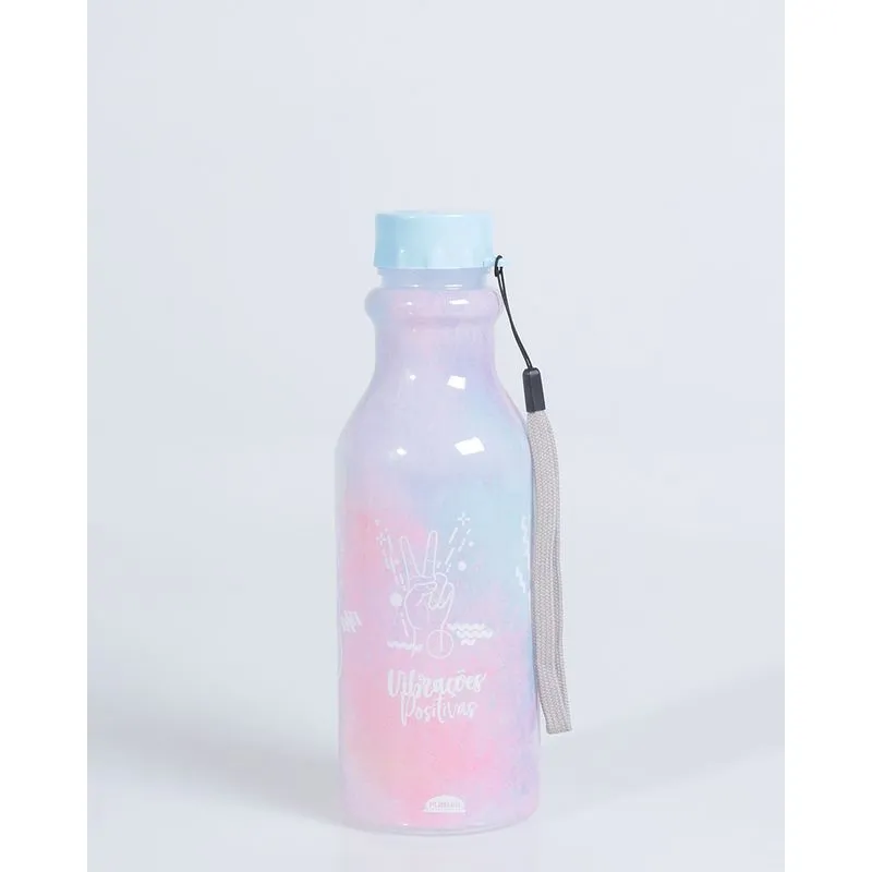 Garrafa Sport 500ml Estampa Tie Dye Azul UN