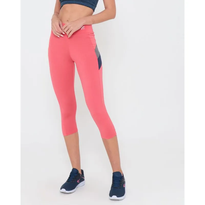Calça Legging Corsário Recortes Fitter Laranja M