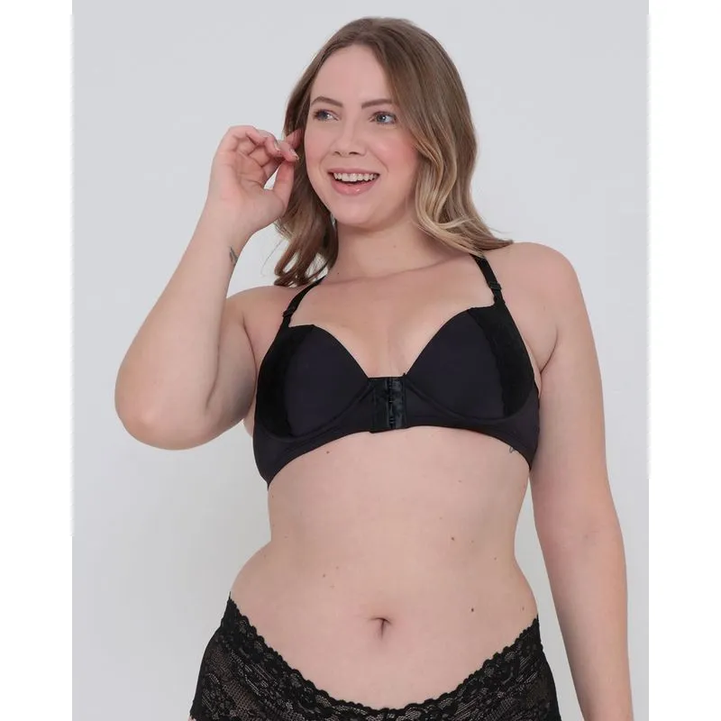 Sutiã Plus Size Nadador Avulso Renda Preto 50