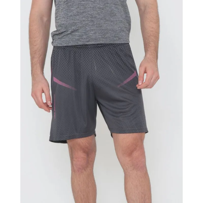 Bermuda Esportiva Masculina Estampa Sublimada Cinza Escuro M