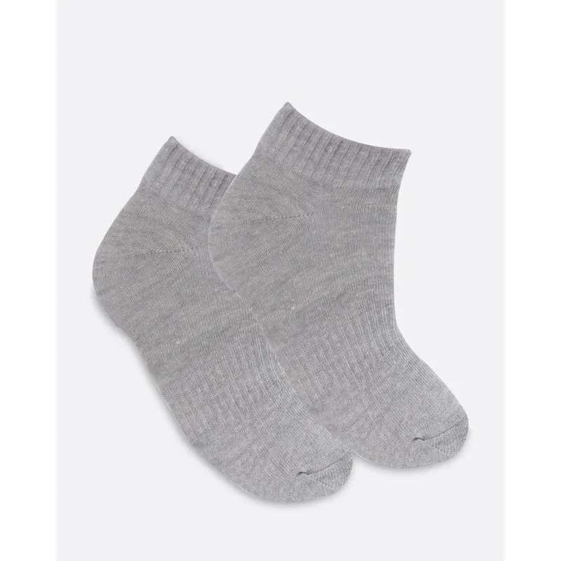 Kit 2 Pares De Meia Infantil Básica Cinza Claro 26 A 29