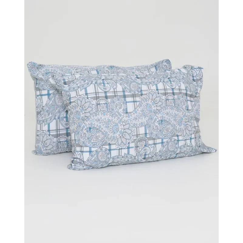 Jogo de Cama Casal 3 Peças Slim Edromania Paisley Cinza UN