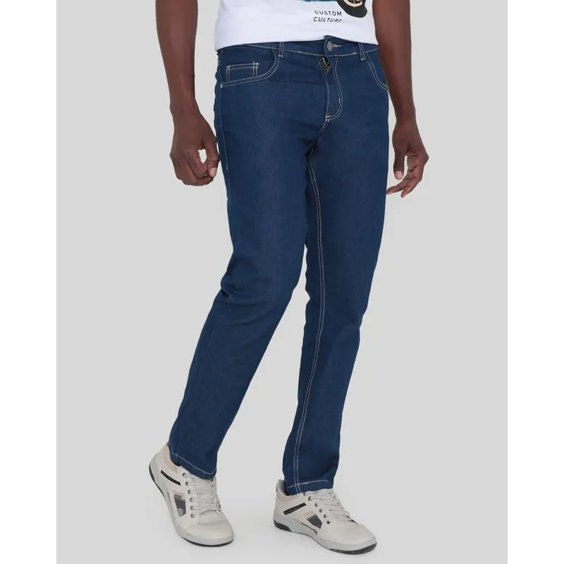 Calça Jeans Masculina Reta Azul Escura 38
