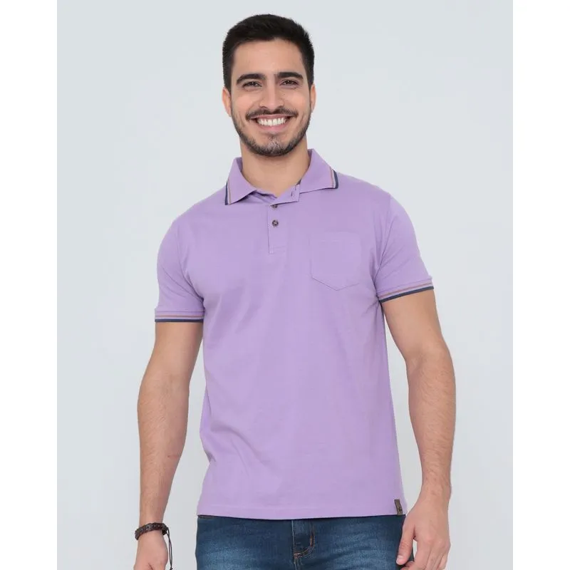 Polo Masculina Bolso Lilás GG