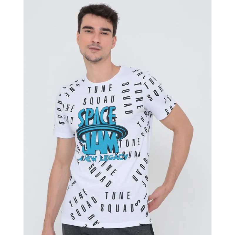 Camiseta Space Jam Looney Tunes Branca G