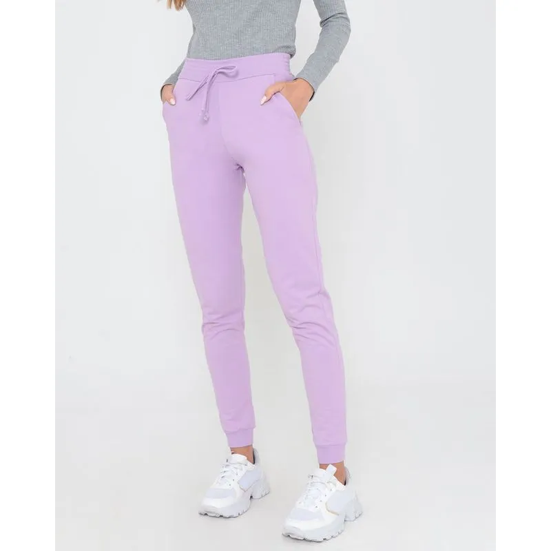 Calça Feminina Moletinho Jogger Lilás P
