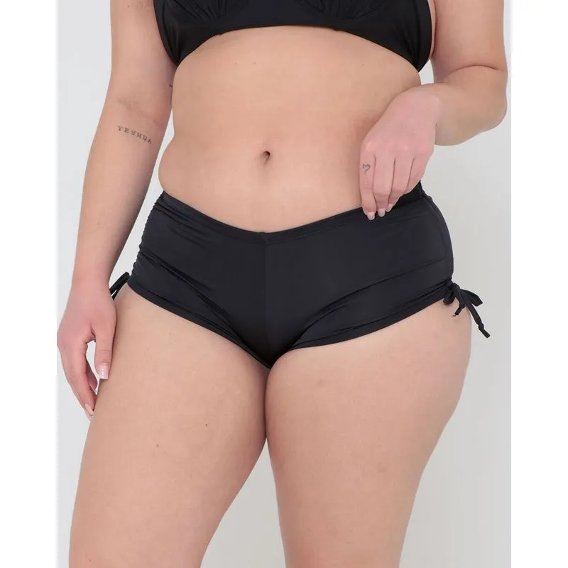 Biquíni Avulso Calcinha Plus Size Franzido Preta 52